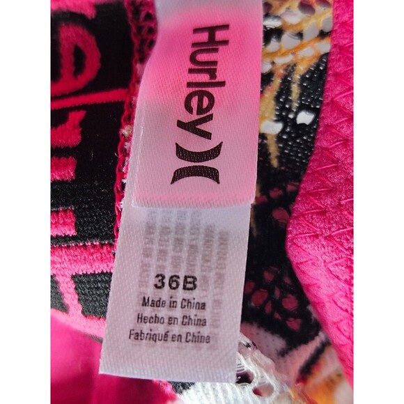 Hurley Push Up Wireless Bra 36B Soft Floral Sty - Picture 4 of 5